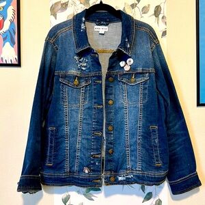 Hand Distressed Jean Jacket